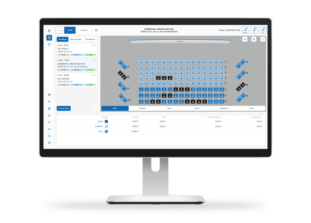 cinetixx kassensoftware ticket- und kioskverkauf in einer oberfläche